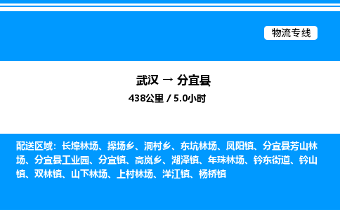 武漢到分宜縣物流專線-武漢至分宜縣貨運(yùn)公司
